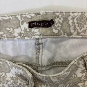 J. McLaughlin Lexi Jeans 6 Khaki Beige Stretch Cotton Slim Leg